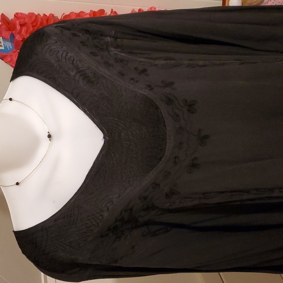 Wicca/Bohemian Black MAXI Dress 3X - Picture 2 of 4